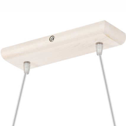 Żyrandol na lince AIDA 2xE27/60W/230V Ø 35 cm dąb/biały