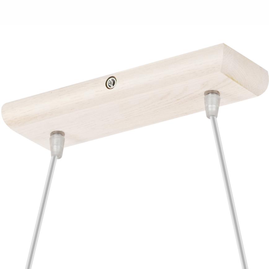 Żyrandol na lince AIDA 2xE27/60W/230V Ø 35 cm dąb/biały