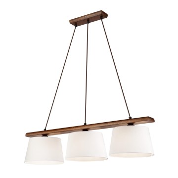 Żyrandol na lince AIDA 3xE27/60W/230V orzech - FSC certyfikowano