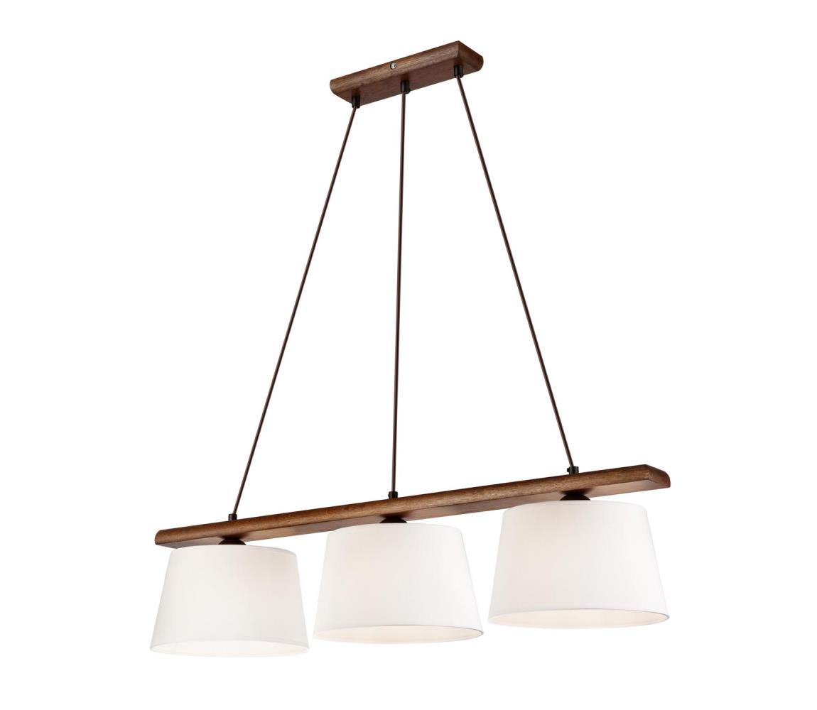 Żyrandol na lince AIDA 3xE27/60W/230V orzech - FSC certyfikowano
