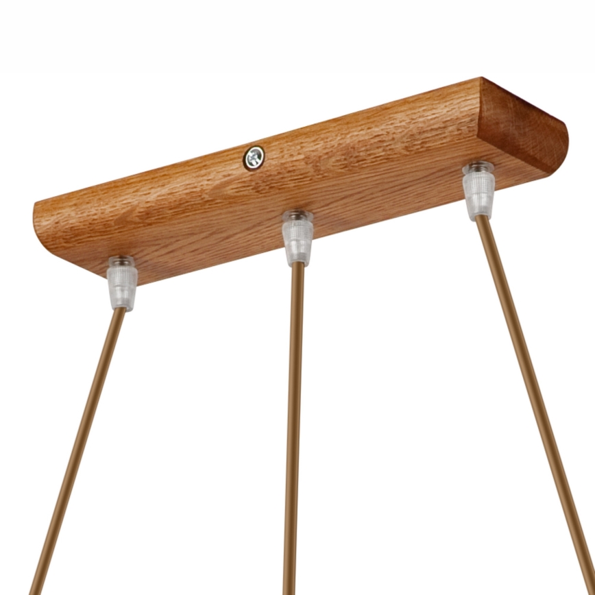 Žyrandol na lince AIDA 3xE27/60W/230V śr. 25 cm dąb