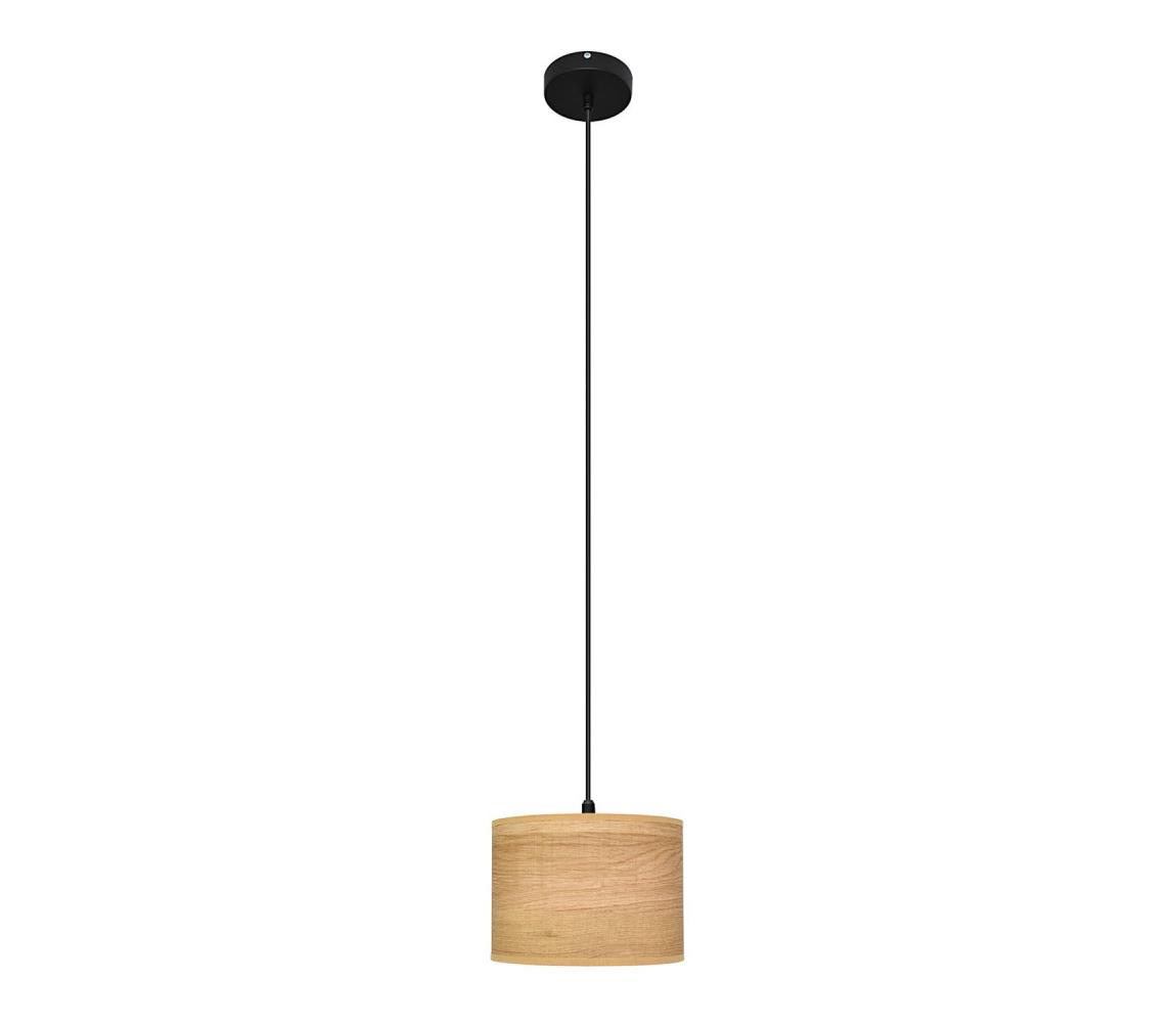 Żyrandol na lince ALBA 1xE27/15W/230V śr. 20 cm brązowe/czarne