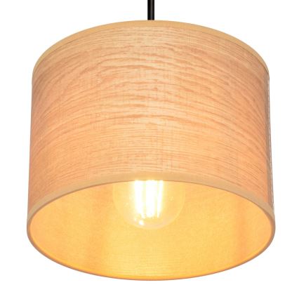 Żyrandol na lince ALBA 1xE27/15W/230V śr. 20 cm brązowe/czarne