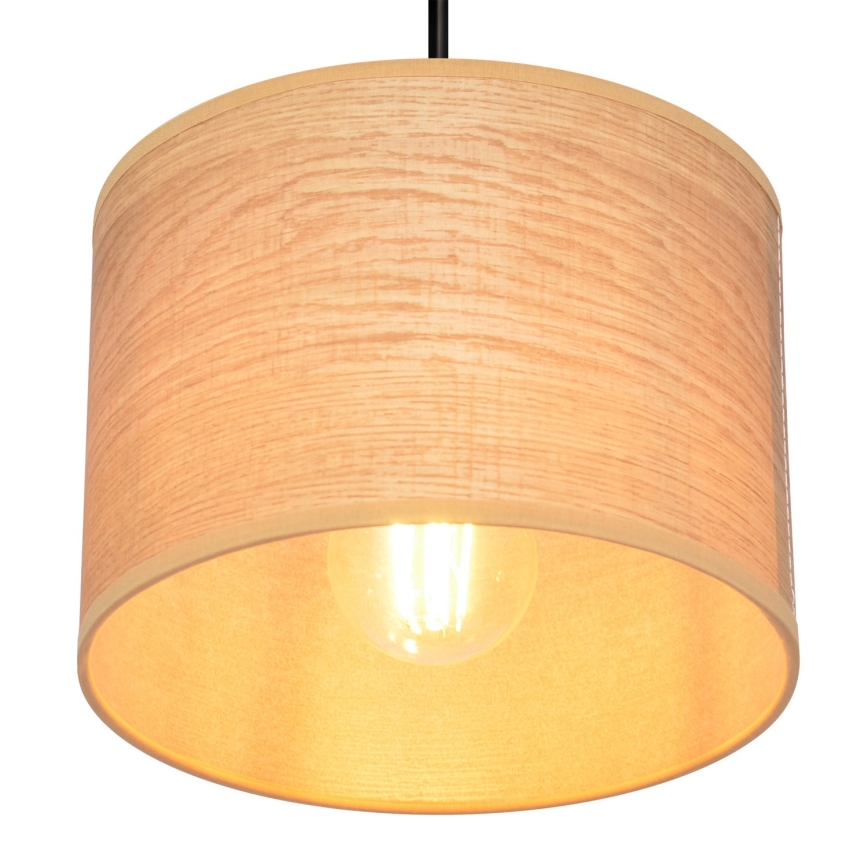 Żyrandol na lince ALBA 1xE27/15W/230V śr. 20 cm brązowe/czarne