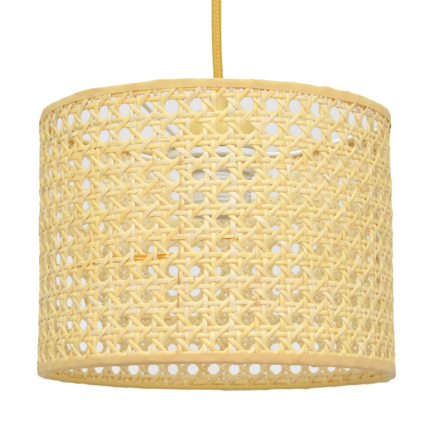 Żyrandol na lince ALBA 1xE27/15W/230V śr. 20 cm rattan