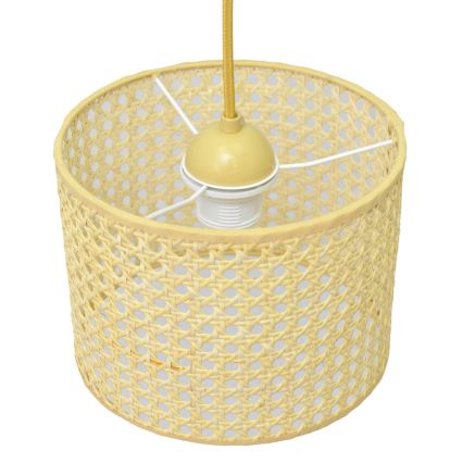 Żyrandol na lince ALBA 1xE27/15W/230V śr. 20 cm rattan