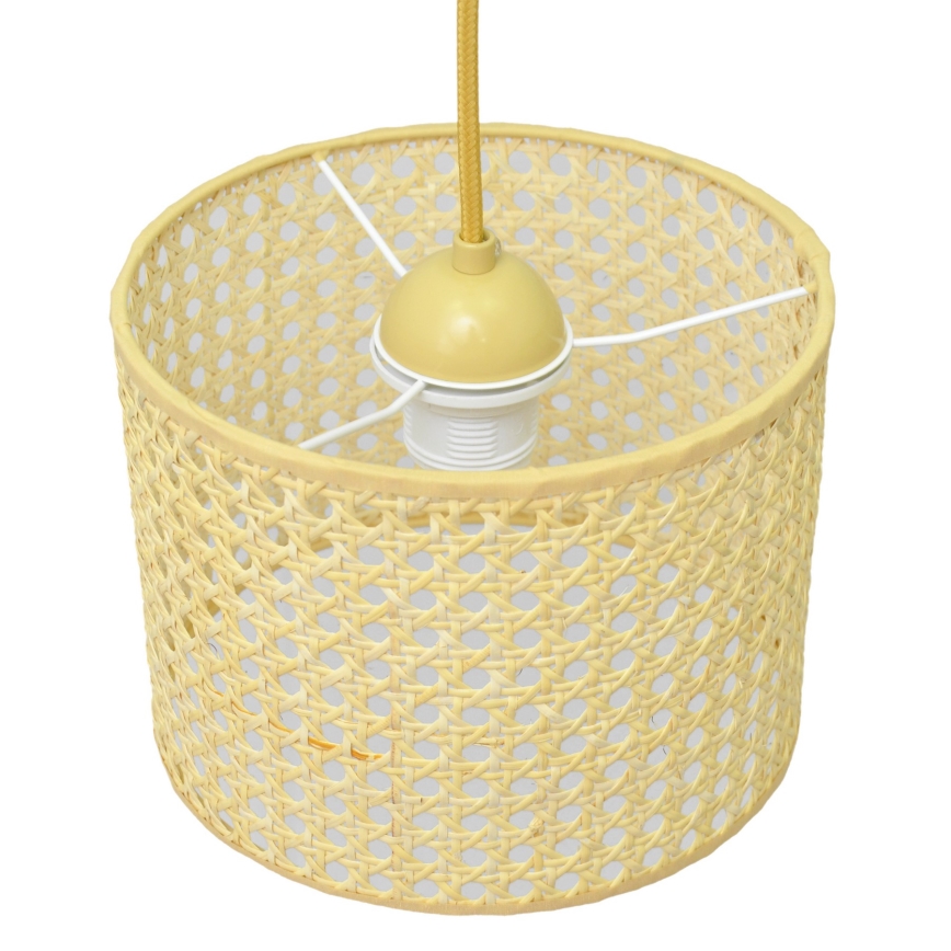 Żyrandol na lince ALBA 1xE27/15W/230V śr. 20 cm rattan