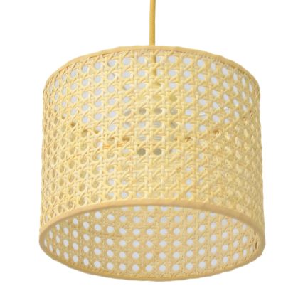 Żyrandol na lince ALBA 1xE27/15W/230V śr. 20 cm rattan