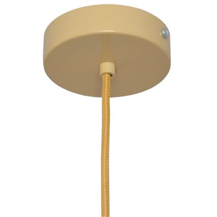 Żyrandol na lince ALBA 1xE27/15W/230V śr. 20 cm rattan