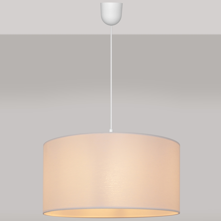 Żyrandol na lince ALBA 1xE27/15W/230V sr. 40 cm biały