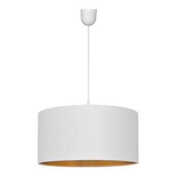 Żyrandol na lince ALBA 1xE27/15W/230V śr. 40 cm biały/złoty