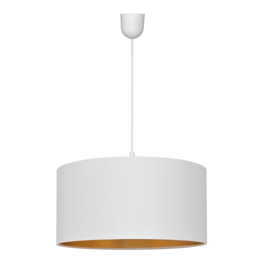 Żyrandol na lince ALBA 1xE27/15W/230V śr. 40 cm biały/złoty
