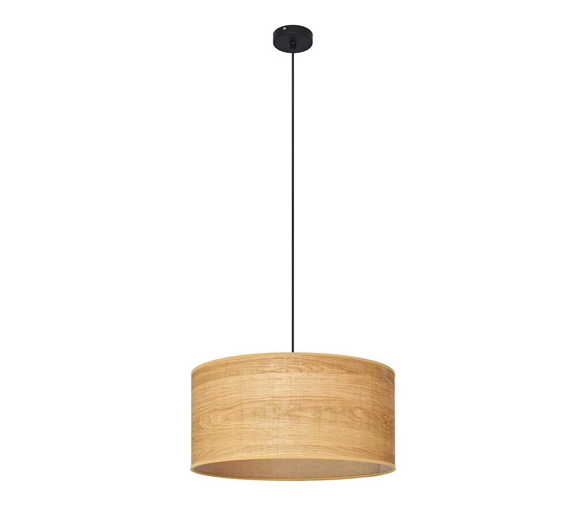 Żyrandol na lince ALBA 1xE27/15W/230V śr. 40 cm brązowe/czarne