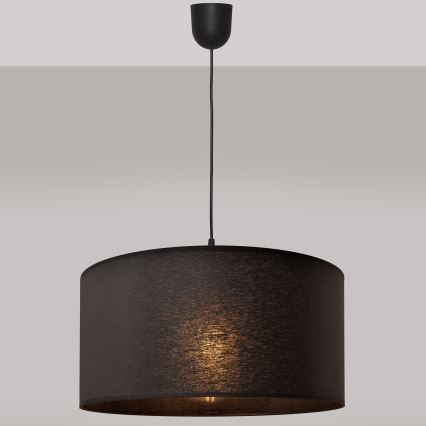 Żyrandol na lince ALBA 1xE27/15W/230V śr. 40 cm czarny