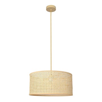 Żyrandol na lince ALBA 1xE27/15W/230V śr. 40 cm rattan