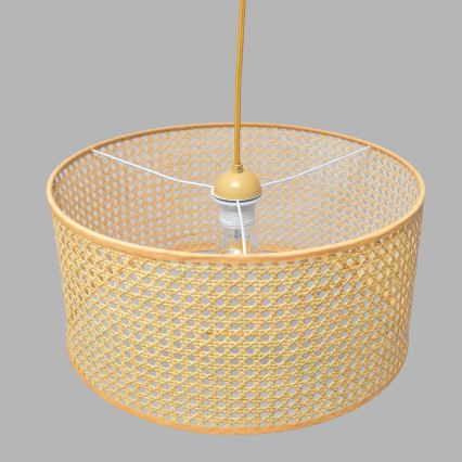 Żyrandol na lince ALBA 1xE27/15W/230V śr. 40 cm rattan