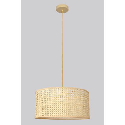 Żyrandol na lince ALBA 1xE27/15W/230V śr. 40 cm rattan