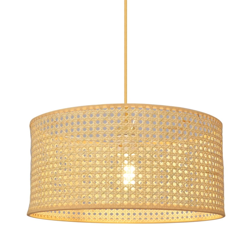 Żyrandol na lince ALBA 1xE27/15W/230V śr. 40 cm rattan