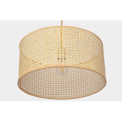 Żyrandol na lince ALBA 1xE27/15W/230V śr. 40 cm rattan