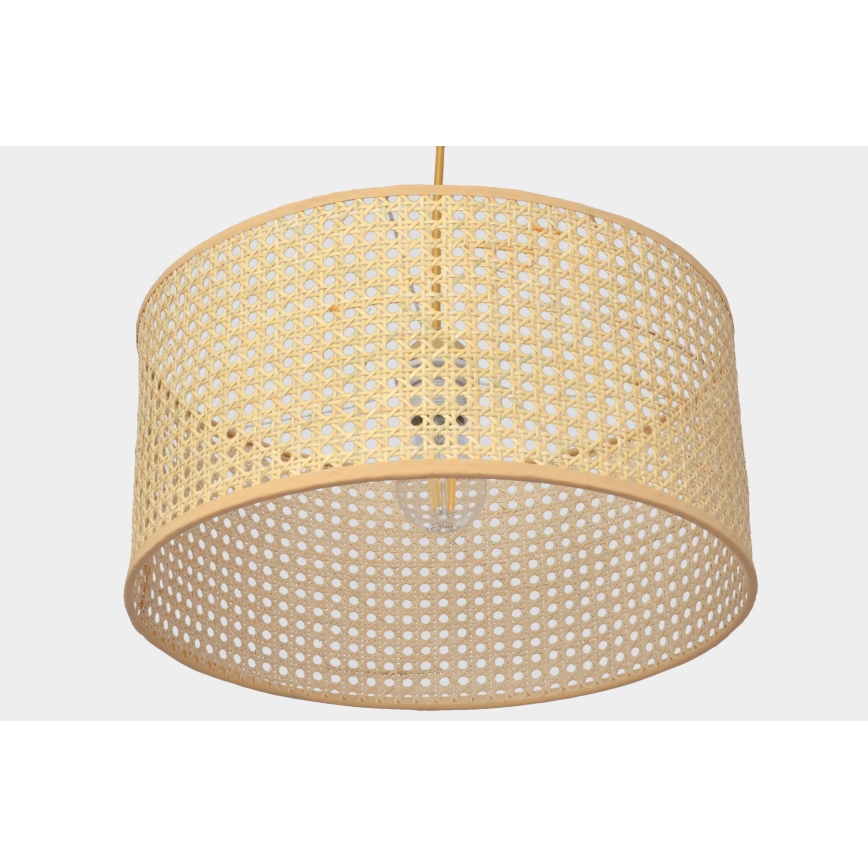 Żyrandol na lince ALBA 1xE27/15W/230V śr. 40 cm rattan