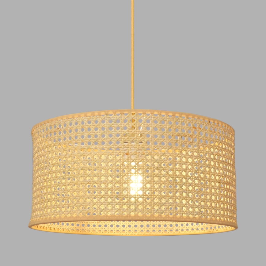 Żyrandol na lince ALBA 1xE27/15W/230V śr. 40 cm rattan