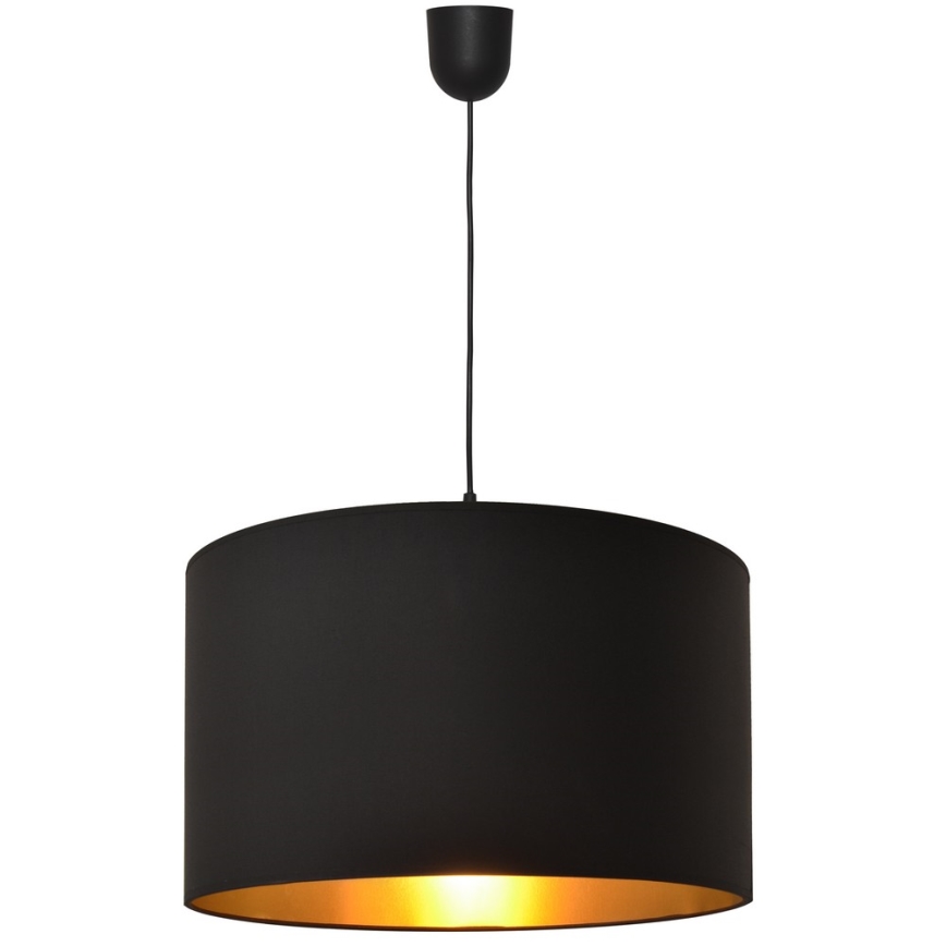 Żyrandol na lince ALBA 1xE27/15W/230V śr.45 cm czarny/złoty