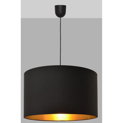 Żyrandol na lince ALBA 1xE27/15W/230V śr.45 cm czarny/złoty
