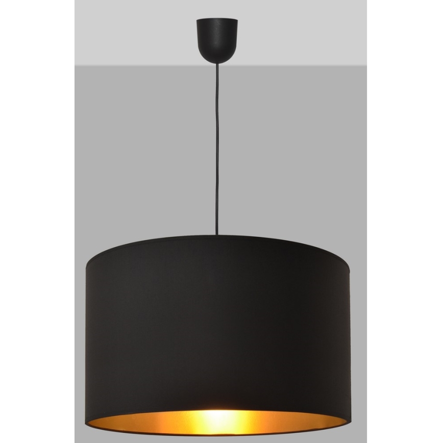 Żyrandol na lince ALBA 1xE27/15W/230V śr.45 cm czarny/złoty