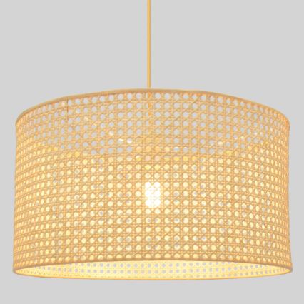Żyrandol na lince ALBA 1xE27/15W/230V śr. 45 cm rattan