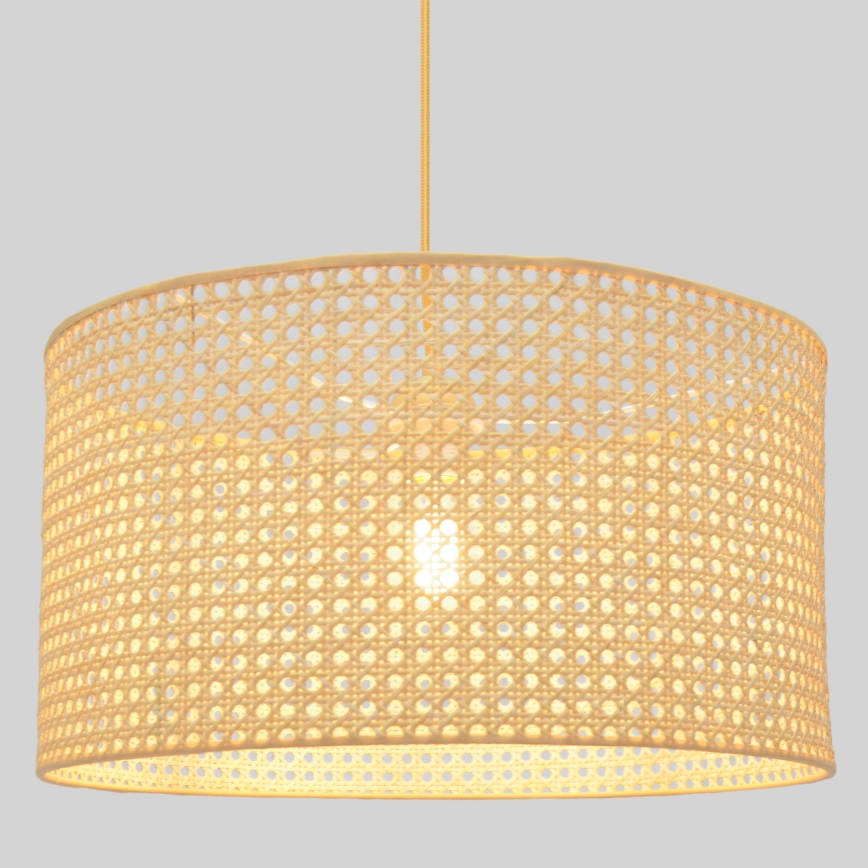 Żyrandol na lince ALBA 1xE27/15W/230V śr. 45 cm rattan
