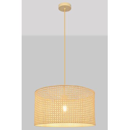 Żyrandol na lince ALBA 1xE27/15W/230V śr. 45 cm rattan