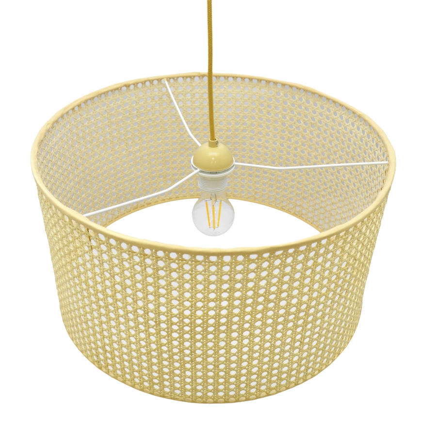 Żyrandol na lince ALBA 1xE27/15W/230V śr. 45 cm rattan