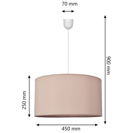 Żyrandol na lince ALBA 1xE27/15W/230V śr. 45 czm beżowy