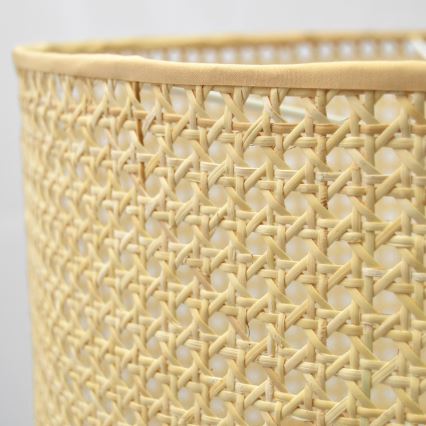 Żyrandol na lince ALBA 2xE27/15W/230V rattan/czarne
