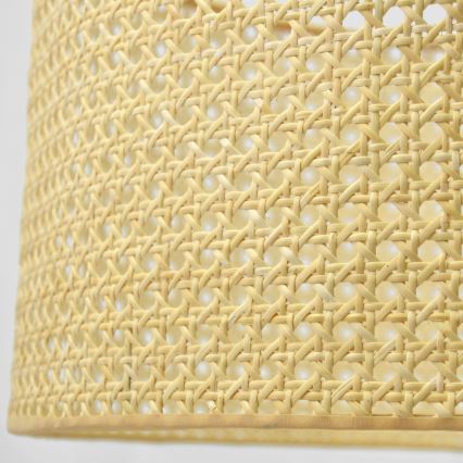 Żyrandol na lince ALBA 2xE27/15W/230V rattan/czarne