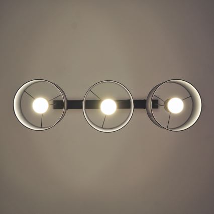 Żyrandol na lince ALBA 3xE27/15W/230V szary