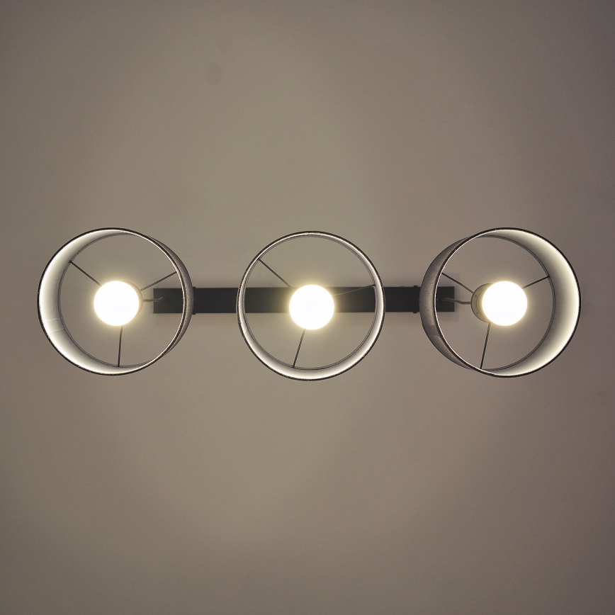 Żyrandol na lince ALBA 3xE27/15W/230V szary