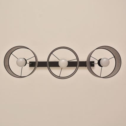 Żyrandol na lince ALBA 3xE27/15W/230V szary