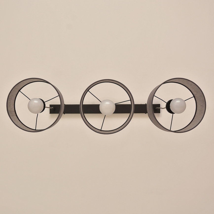 Żyrandol na lince ALBA 3xE27/15W/230V szary