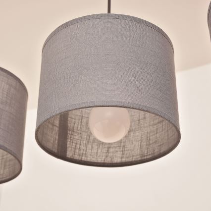 Żyrandol na lince ALBA 3xE27/15W/230V szary