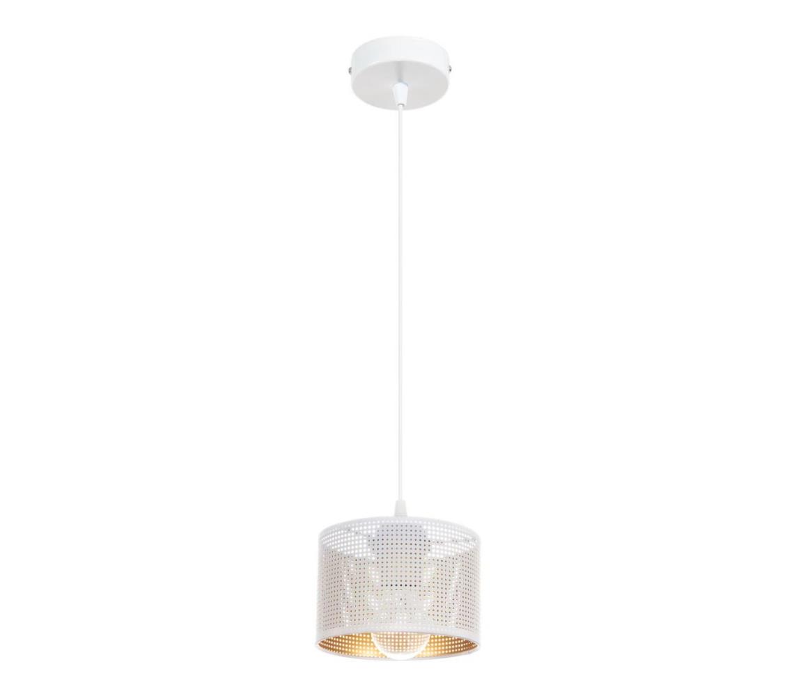 Żyrandol na lince ALDO 1xE27/60W/230V śr. 15 cm biały