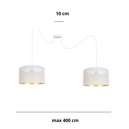 Żyrandol na lince ALDO 2xE27/60W/230V pająk biały