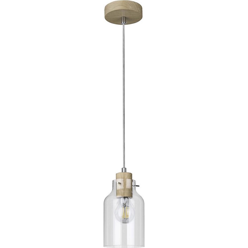 Żyrandol na lince ALESSANDRO 1xE27/60W/230V dąb