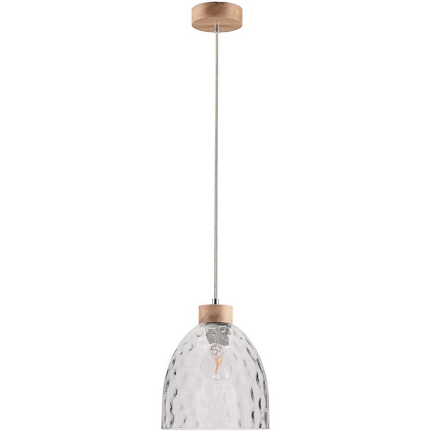 Żyrandol na lince ALESSANDRO 1xE27/60W/230V dąb