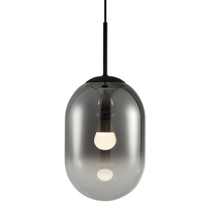 Żyrandol na lince ALIAS 1xE14/40W/230V śr. 24 cm czarny/szary