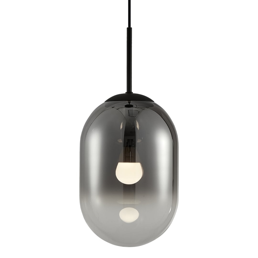 Żyrandol na lince ALIAS 1xE14/40W/230V śr. 24 cm czarny/szary
