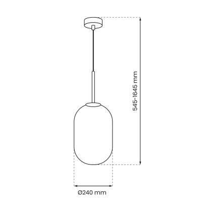 Żyrandol na lince ALIAS 1xE14/40W/230V śr. 24 cm złoty