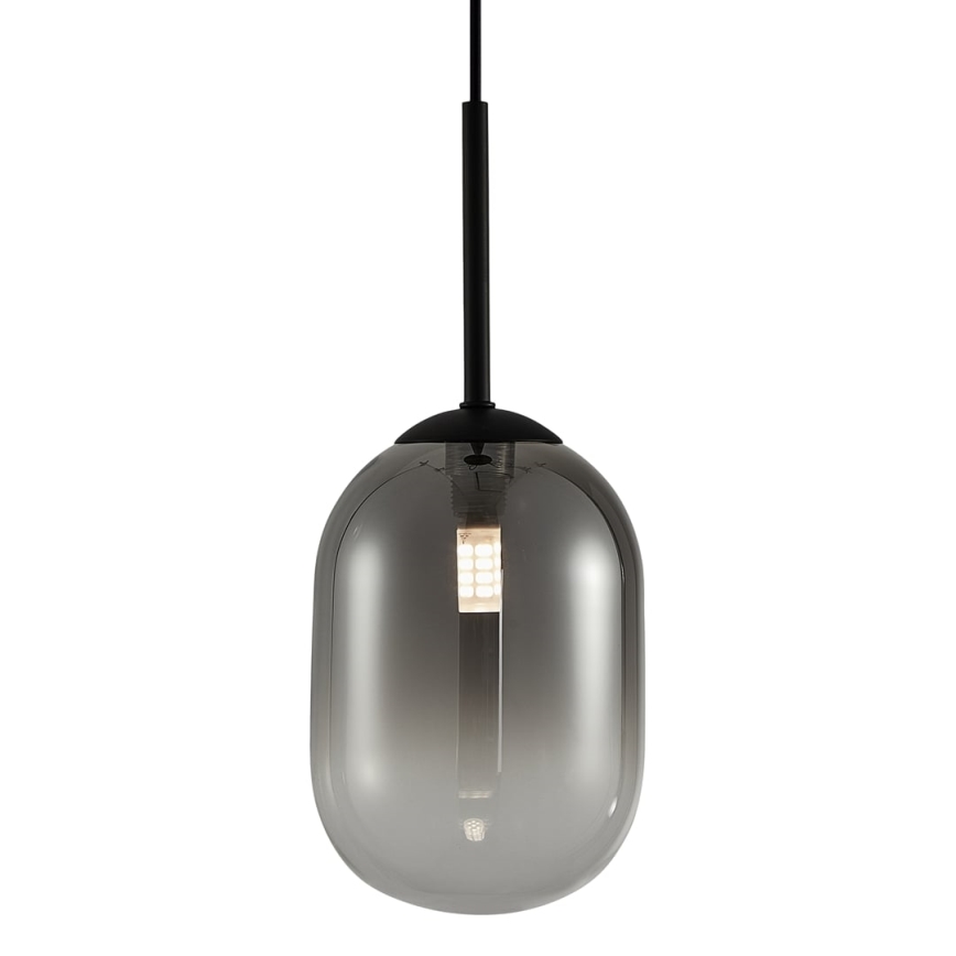 Żyrandol na lince ALIAS 1xG9/8W/230V śr. 12 cm czarny/szary