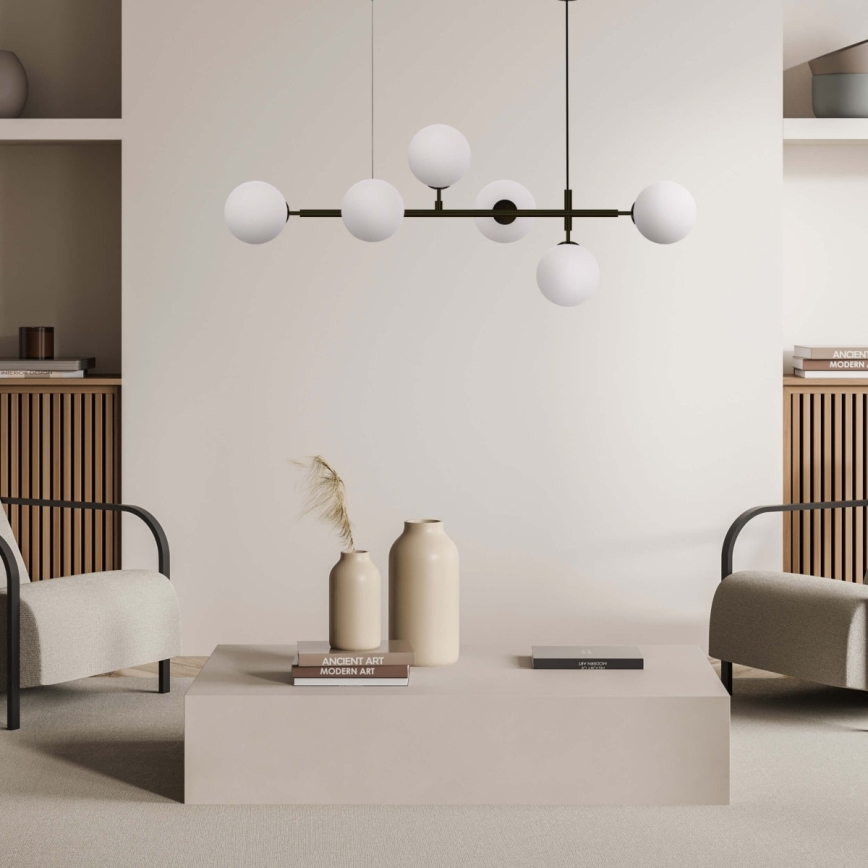 Żyrandol na lince ALISA 6xE14/40W/230V czarny