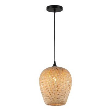 Żyrandol na lince ALMA 1xE27/60W/230V śr. 23 cm bambus